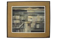 vintage mid-century abstract painting