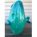 vintage mid-century haeger pottery fish vase