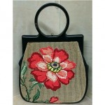 vintage mid-century needlepoint handbag