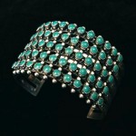 vintage mid-century zuni turquoise bracelet