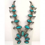 vintage navajo squash blossom necklace