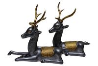 vintage pair seated deer