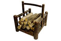 vintage rustic log holder