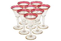 vintage set wine glasses