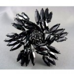 vintage sherman rhinestone brooch