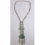 vintage sterling art glass necklace