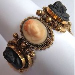 vintage victorian revival cameo bracelet