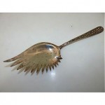 antique sterling macaroni spoon