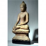 antique wood buddha