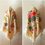 vintage embroidered shawl