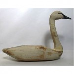 vintage hand carved goose swan decoy