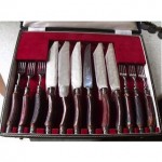 vintage james dixon antler cutlery