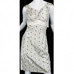 vintage lilli ann embroidered satin dress